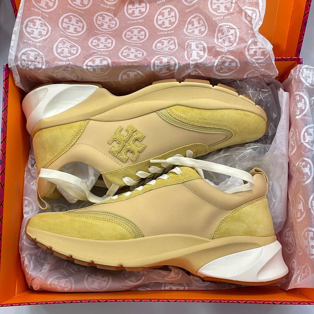 Tory Burch Good Luck Trainer Sneakers - Cornbread 💛- Size 10